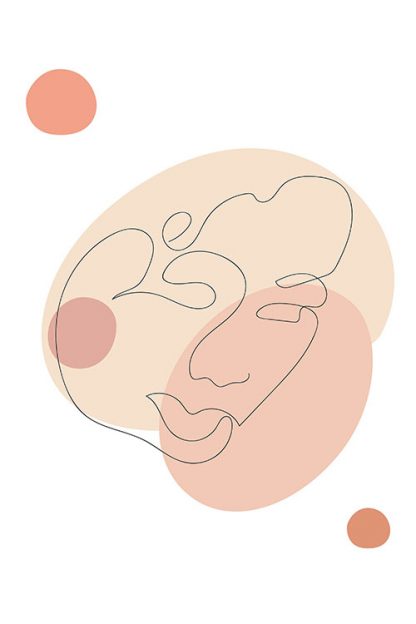 Minimal Abstract shape and Face poster