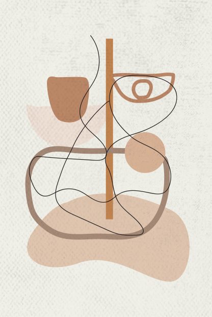 Graphical shape and abstract feel poster