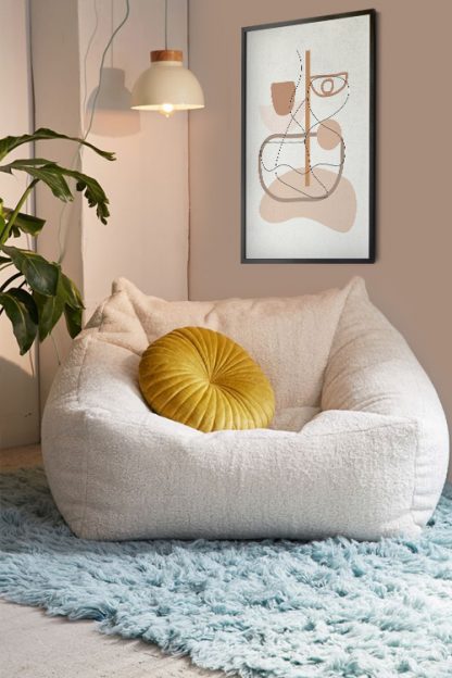 Graphical shape and abstract feel poster in interior