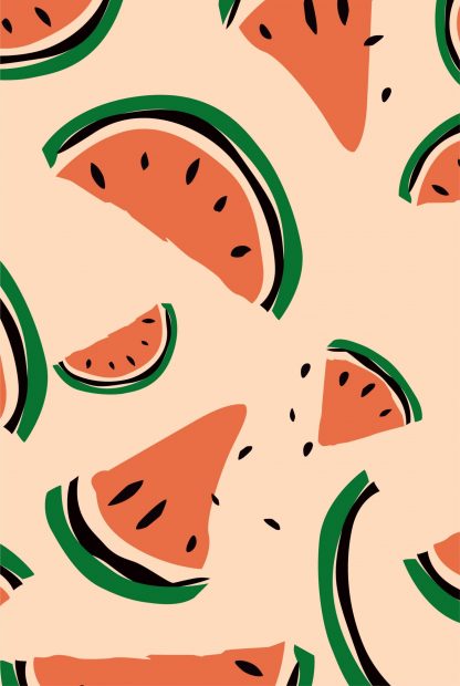 Abstract watermelon pattern poster