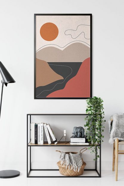 valley on canvas poster in interior