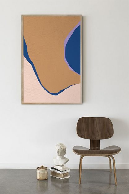 Contemporary abstract background poster in interior