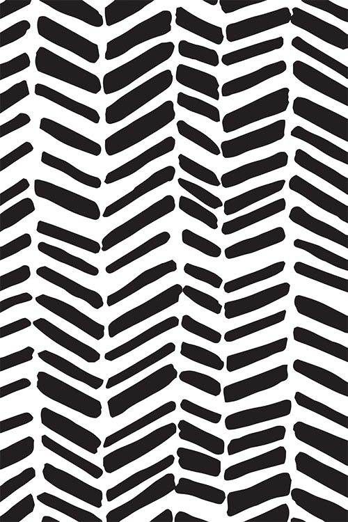 Black and white stroke pattern poster