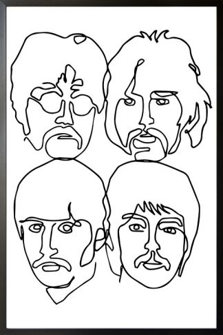 The Beatles Minimal Pop Art Pose poster
