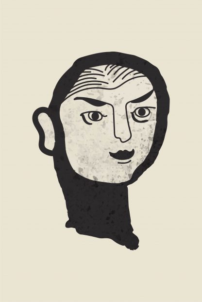 Feminine brush face poster