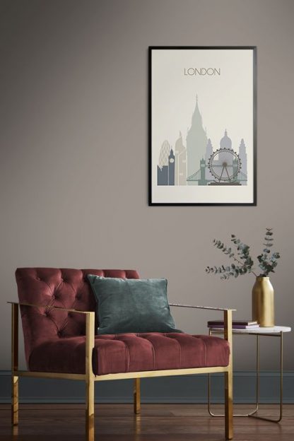 London Skyline Poster in interior