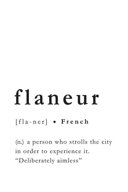 Flaneur meaning poster