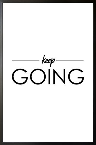 Keep going typography poster with frame