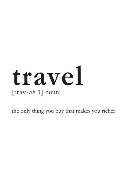 Travel meaning poster