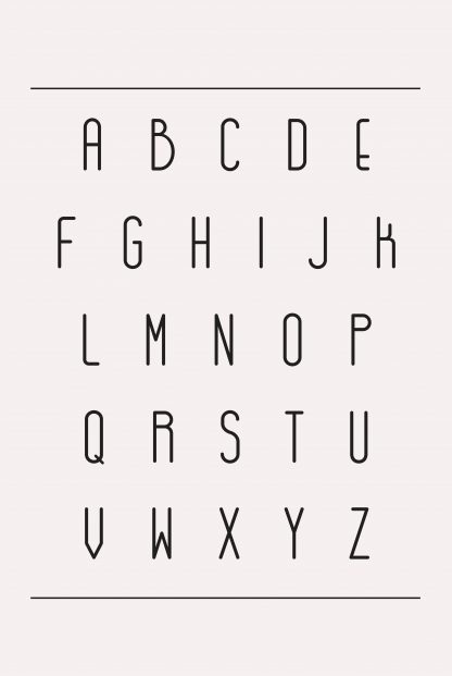 Minimalist Alphabet poster