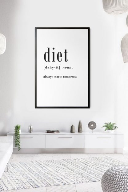 Diet meaning poster in interior