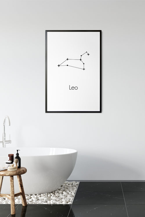 Constellation Zodiac Leo poster in interior