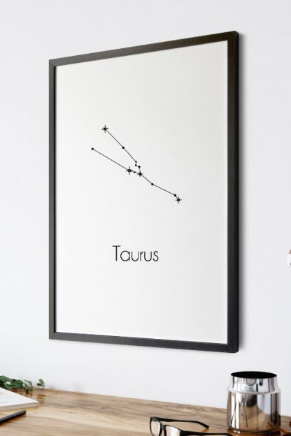 Constellation Zodiac Taurus poster in interior