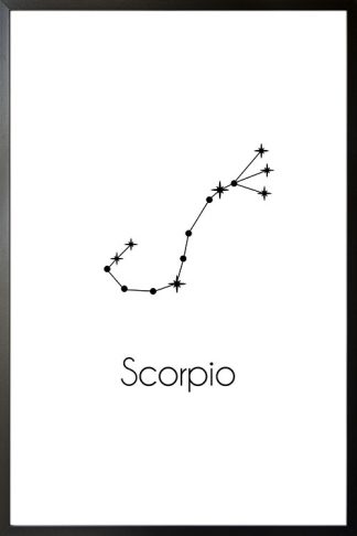 Constellation Zodiac Scorpio poster with frame