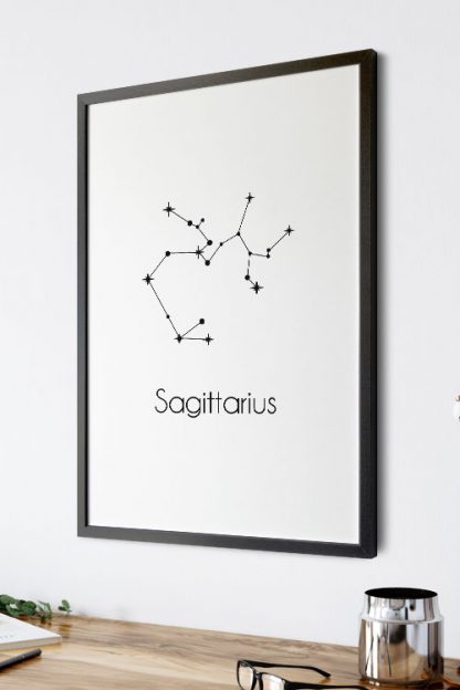 Constellation Zodiac Sagittarius poster in interior