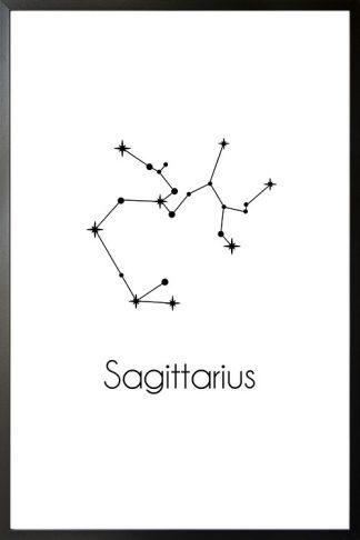 Constellation Zodiac Sagittarius poster with frame
