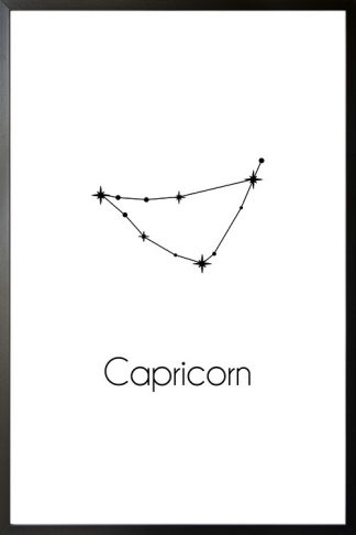 Constellation Zodiac Capricorn poster with frame