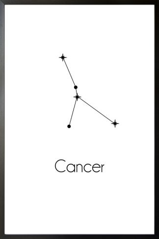Constellation Zodiac Cancer poster with frame