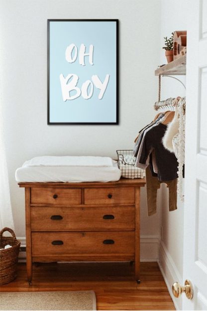 Nursery Oh boy poster