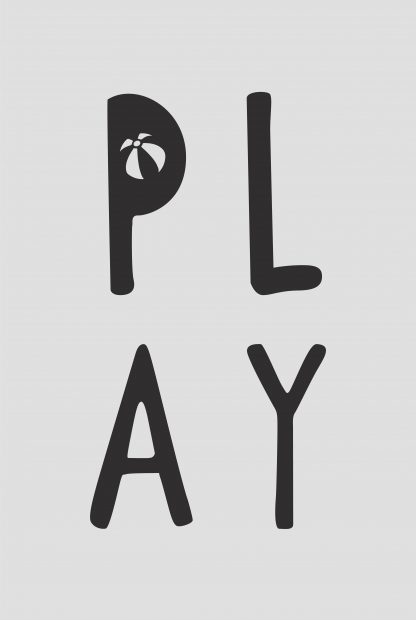 Nursery Play Typo poster