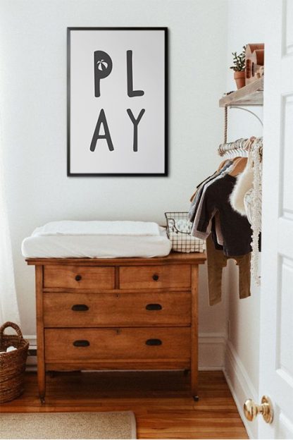 Nursery Play Typo poster