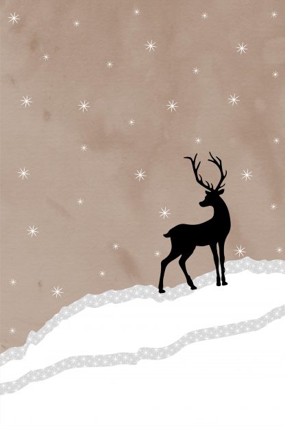 Holiday Deer in winter poster