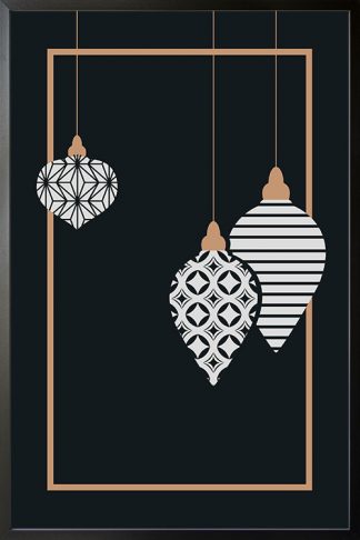 Holiday Elegant Christmas balls poster