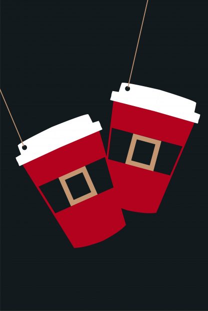 Holiday Elegant Christmas cup poster