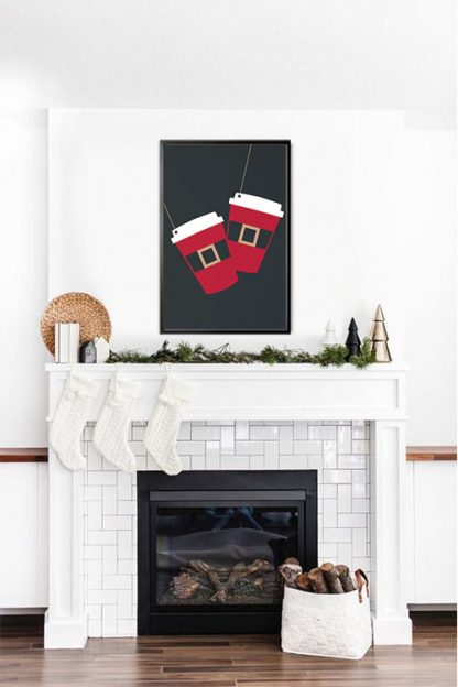 Holiday Elegant Christmas cup poster