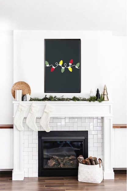 Horizontal Christmas light poster