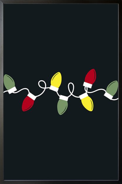 Horizontal Christmas light poster