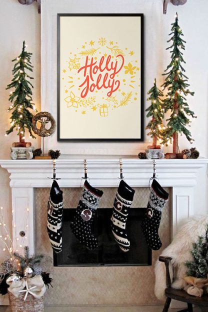 Holly jolly holiday poster