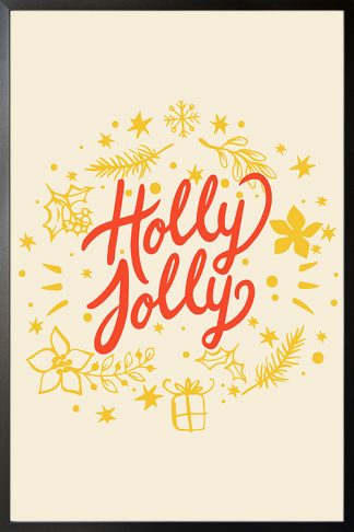 Holly jolly holiday poster