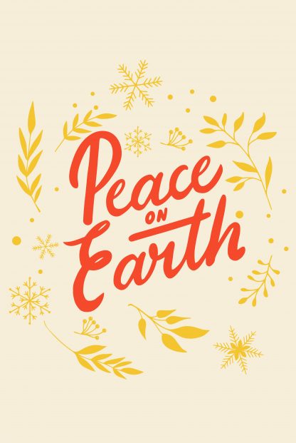 Peace on earth holiday poster