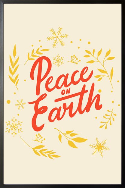 Peace on earth holiday poster