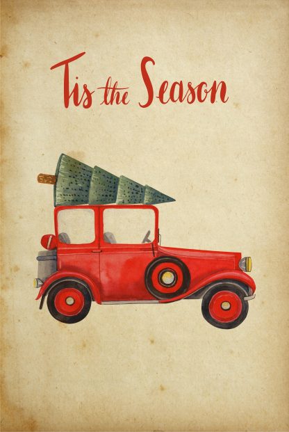 Tis the season Christmas Truck poster