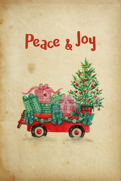 Peace and Joy holiday poster