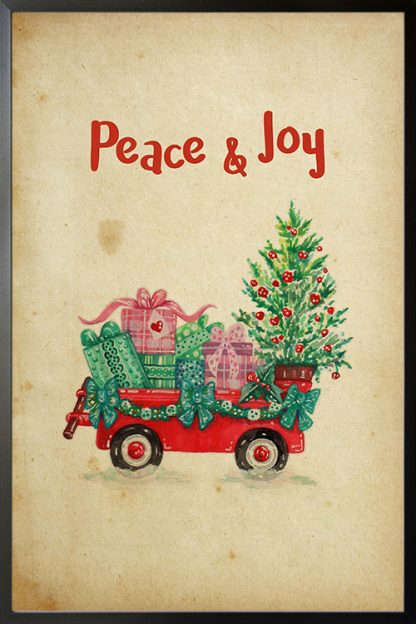 Peace and Joy holiday poster