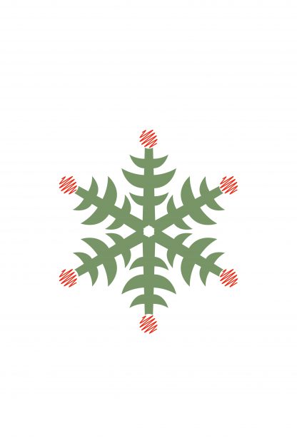Holiday Snowflakes scribble poster