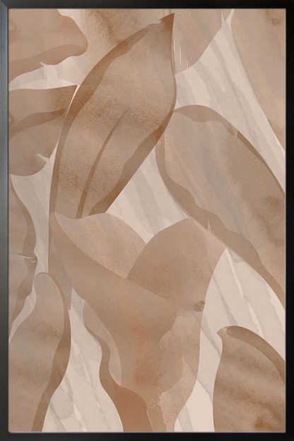 Abstract Beige Petals poster