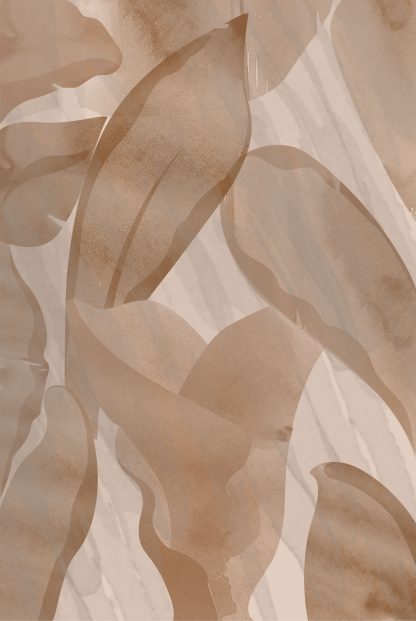 Abstract Beige Petals poster