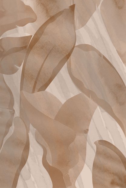 Abstract Beige Petals poster