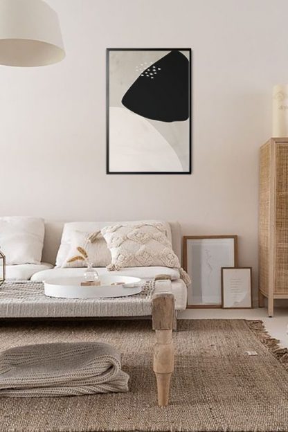 Full and Half Shape abstract poster in interior