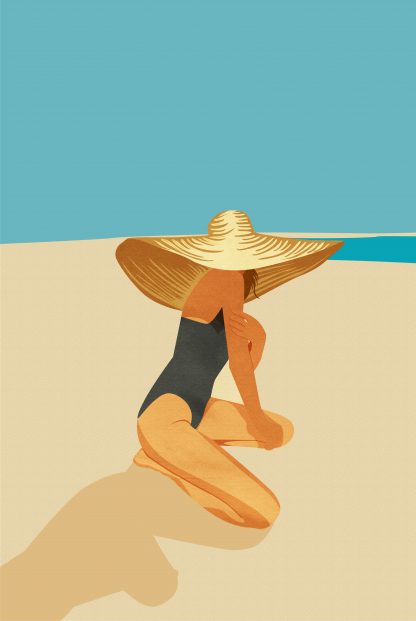 Women in Beach Hat poster