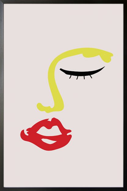 Minimalist female face poster