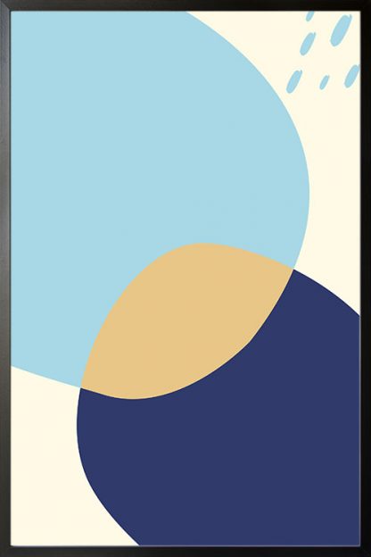 Abstract shapes and colours poster