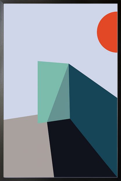 Abstract shapes and colours poster