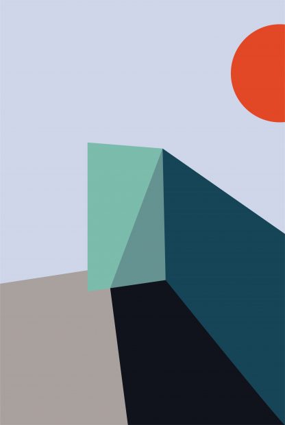 Abstract shapes and colours poster