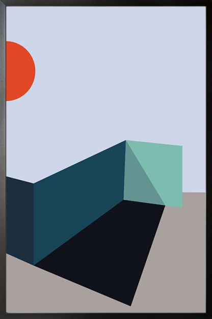Abstract shapes and colours poster
