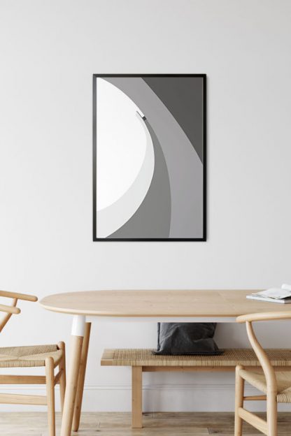 Abstract gray tone no.7 poster